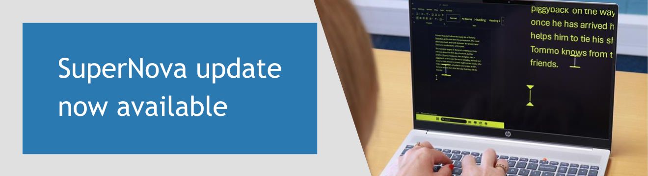 Na obrázku je obrazovka notebooku zobrazující program SuperNova v inverzním zobrazení